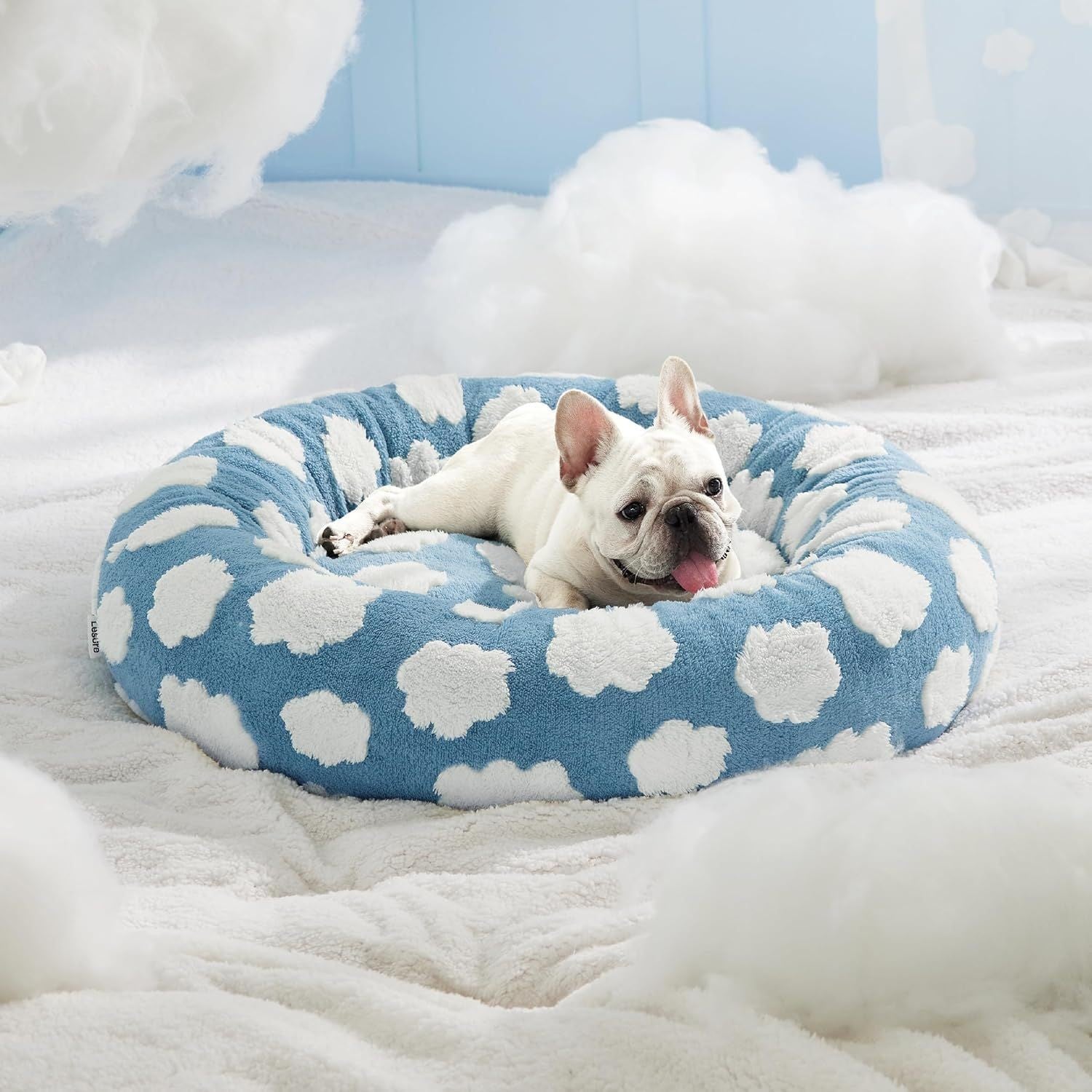 Luxury Calming Donut Dog Bed | Plush Anti-Anxiety Pet Bed for Dogs & Cats