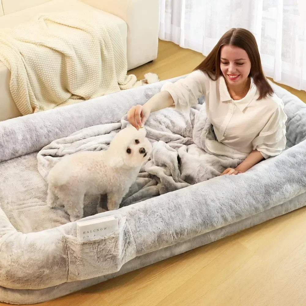 The Viral Human Dog Bed for You & Your Dog