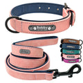 Fashionable, Personalized Leather Dog Collar in Multi Colors, Sturdy Clip, Free Engravement