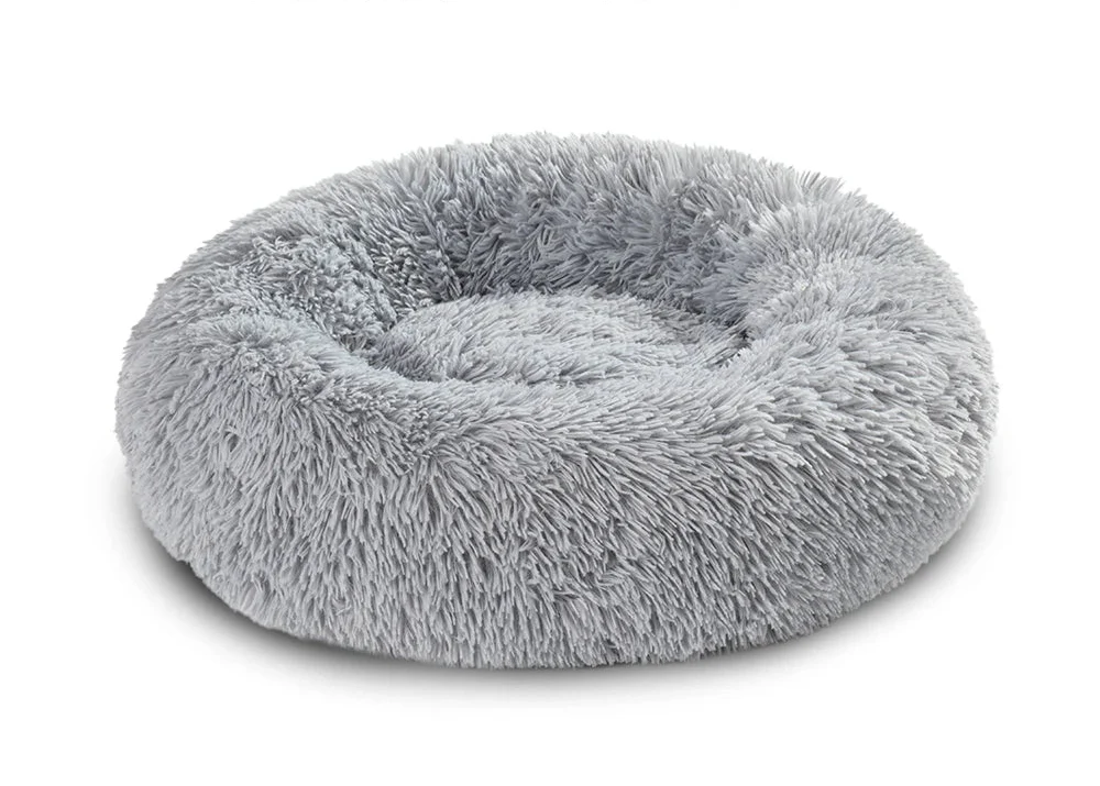 Luxurious Donut Shaped Pet Bed - Warm, Fluffy, Calming & Anxiety-Relief for Dogs and Cats