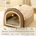 Warm Kennel Winter Dog & Cat House Washable Detachable Deep Sleep Bed, Cozy Pet Nest for Small Medium Large Pets