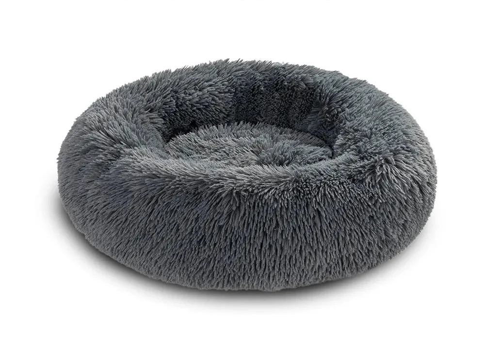Luxurious Donut Shaped Pet Bed - Warm, Fluffy, Calming & Anxiety-Relief for Dogs and Cats