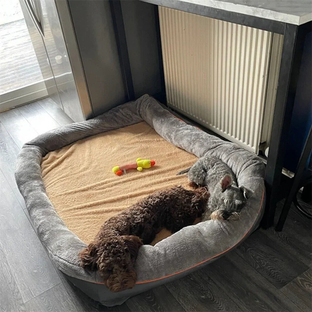 Jumbo Orthopedic Dog Bed Large Memory Foam Pet Sofa Couch with Bolster, Waterproof & Washable Removable Cover