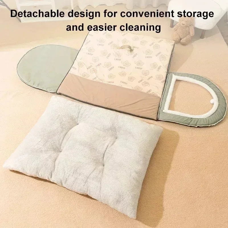 Warm Kennel Winter Dog & Cat House Washable Detachable Deep Sleep Bed, Cozy Pet Nest for Small Medium Large Pets